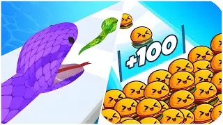 Snake Evolution Run VS. Food Run 3D - All Max Mobile Gameplay 