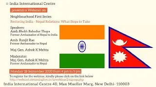 NEIGHBOURHOOD FIRST SERIES Restoring India-Nepal Relations: What Steps to Take