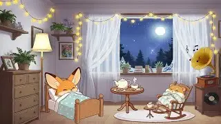 Cozy Lofi Night 🌙 Deep Sleep & Relaxation with Fennec & Hamster [Lofi Hip Hop / Chillhop]