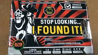 Stop Looking I Found It 13 shot 500g angled cake by Elite under their Prime Series