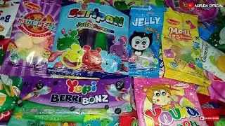 Unboxing Ranjani Mini Pizza Purple 🍕Saripati Jelly Permen Blue🍬Ranjani Gummy Bean Mix🍡Ranjani Modi🍭