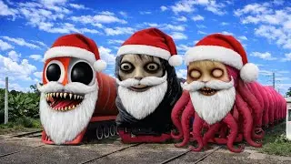 Kereta KRL Santa Sprunki Raddy Exe, Kereta Santa Momo Exe, Hantu Santa Marsha Octopus Kembali Muncul