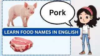 Learn Pig Meat Vocabulary 🐷🥓 | English Words for  Meat & Food | ESL Lesson