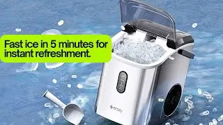 ecozy Nugget Ice Maker Countertop with Handle | ecozy Self-Cleaning Ice Machine | ecozy Ice Maker