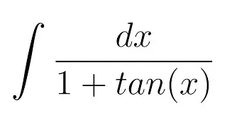 Integral of dx/(1+tan(x))