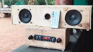 How to make Scrap plywood box into beautiful tda 2030 amplifier 