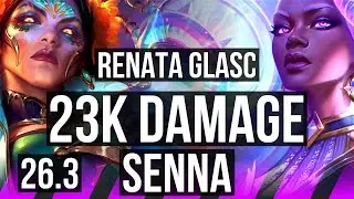 RENATA GLASC & Varus vs SENNA & Yunara (SUP) | 23K damage | EUW Master | 26.3