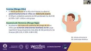 Diversidad de la dieta complementaria y el riesgo temprano de la alergia a alimentos