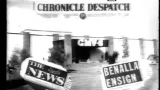 Russell Goodrick presenting GMV News in Shepparton 1970