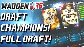 Madden 16 Draft Champions! - FULL DRAFT LIVE! NEW LEGENDS! E3