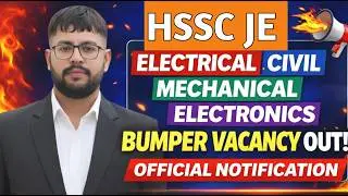 HSSC JE Recruitment 2026: Official Notification Out for Electrical, Civil, Mechanical & Electronics