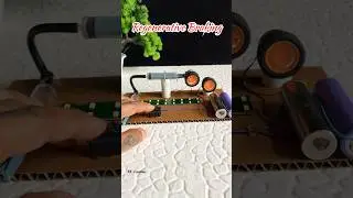 Regenerative Braking with Hydraulic * Dc motor, #dcmotor #youtubeshorts #motor #tech #dcmotorproject