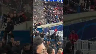 Curva sud Milano in Paris🔥 25/10/2023 #acmilan #ultras #shorts