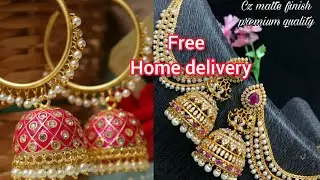 Latest one gram gold earrings collection |wholesale free home delivery