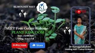 KL Biology NEET| Dr Kanagalakshmi | Free Online Live NEET Class - 2024 | PLANT KINGDOM |