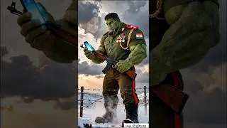 A Soldier&rsquo;s Duty: Hulk Chose the Border Over His Pain 😢🔥 #hulk #ai #indianarmy #hulkmonster #shorts