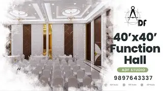 40x40 Banquet Hall Interior Design | Marriage Hall Design | Function Hall Design