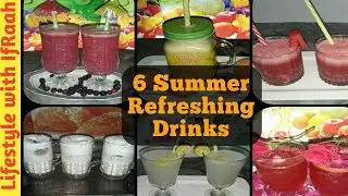 Top 6 Refreshing Summer Drinks Recipes by ifraah|| Rose Lemonade Recipe(Special Mocktail Drink)