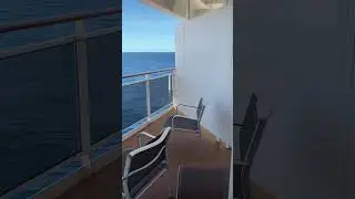 Ocean view from my balcony stateroom onboard MSC Divina cruise ship.