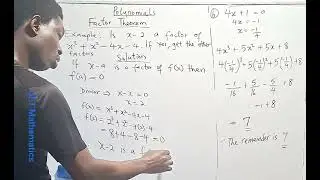 Polynomials: Factor Theorem