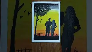 Easy Couple Drawing 💕 | Love Art Tutorial #shorts #art #drawing #oilpasteldrawing #shortsfeed #diy