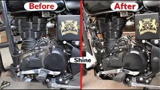Maintain BLACK ENGINE Clean, Shine & Protect | Protect all Black Parts in Bikes