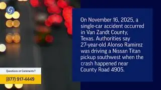 Alonso Ramirez Hurt in Rollover Crash on FM 314 near Primrose, TX