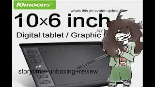 Drawing tablets+unboxing+review 10moons Graphic tablet (i swear i'm not sponsored)