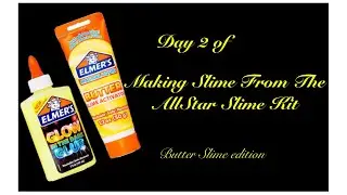Day, two of making slime with the all stars Elmers slime kit