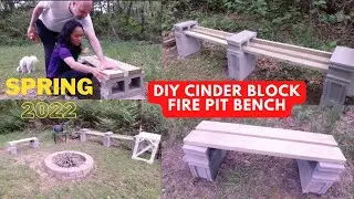 How to Build A Minimalist DIY Cinder Blocks Fire Pit Bench Outdoors