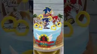 Sonic the hedgehog cake #super Sonic theme cake