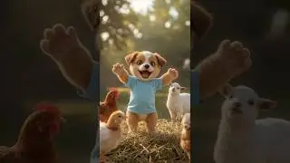 Funny Puppy Dancing on a Haystack 🐶🌾 Cutest Farm Dog Shorts | #Shorts #DogDance