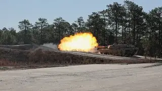 Soldiers conduct M1 Abrams Main Battle Tank Gunnery on Fort Benning