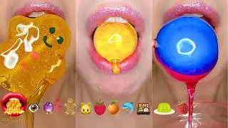 ASMR Satisfying Eating Emoji Food Challenge Mukbang