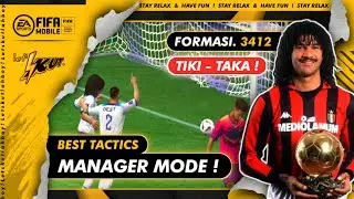 Best Tactics TIKI - TAKA ! ⚡ Formasi 3412 Fifa Mobile ! Manager Mode Fifa 22 Mobile | Fifa Mobile 22