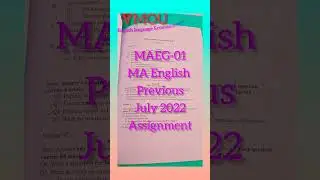 VMOU kota open  MA English previous assignment July2022 MAEG-01 English language&com.skill#viral