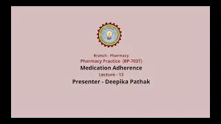 Pharmacy Practice | Medication Adherence| AKTU Digital Education