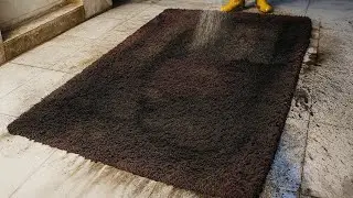 Removing deep black and sticky stains. Satisfying cleaning dirtiest rug. Best Relaxation