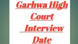 Garhwa High Court Interview Date ,peon Driver Daftari Court vacancy #garhwa_inverview_date