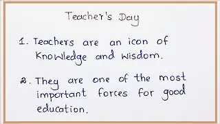 10 Lines on Teacher&rsquo;s Day | World Teacher&rsquo;s Day | Nifty&rsquo;s English