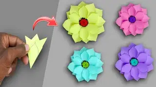 How to make flower with paper 🌹 // beautiful paper flower making // DIY paper 🌺🌻
