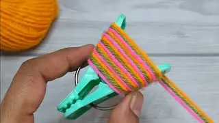 4 Superb Woolen Yarn Flower making ideas with Cloth Pin | Easy Sewing Hack 