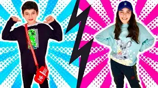 MYSTERY BOX OF OUTFIT SWITCH UP CHALLENGE 👚😂 l FIVE OF US