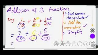 Addition of 3 Unlike Fractions