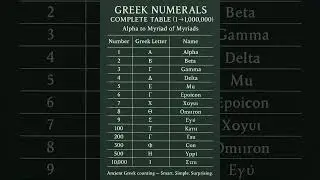 &ldquo;Greek Numbers Explained in 30 Seconds 🇬🇷 | From 1 to 1 Million!&rdquo;