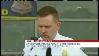 Baltimore police update on riot situation