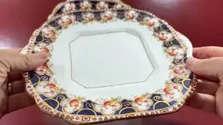 Антикварная фарфоровая тарелка для торта T C Wild Imari