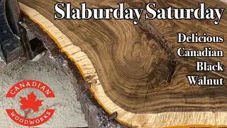 Slaburday Saturday - Live Edge Walnut on our Custom made wide bandsaw sawmill