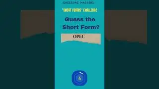 Short Forms Guessing Challenge  | Short Forms / Acronyms / Abbreviations of English Word |