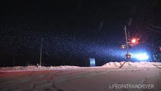 00116  VIA Rail's New Fleet - Siemens Charger Test Train Out in Heavy Snowfall
